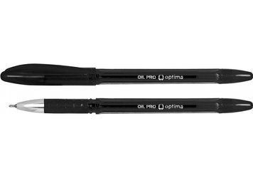 Ручка масляна Optima OIL PRO чорна O15616-01 фото