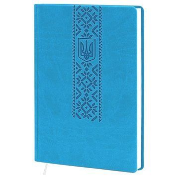 Щоденник недатований А5 в лінію Vivella блакитний 241-D-2051 Мережка фото