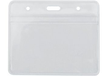 Бейдж горизонтальний, 95х58 мм замок zip lock, PVC O45609 фото