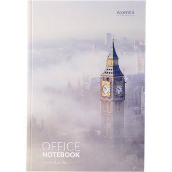 Книга записна Axent City London 8423-23-A, A4, 210x295 мм, 192 аркуша, клітинка, тверда обкладинка 8423-21-A фото