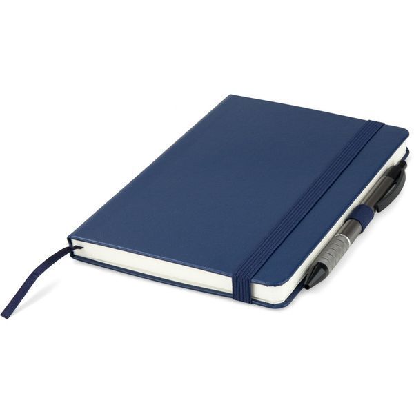 Книга записна Axent Partner 8307-02-A, A5-, 125x195 мм, 96 аркушів, нелінований, тверда обкладинка, темно-синя 8307-02-A фото
