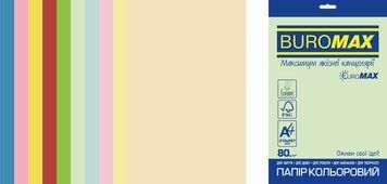 Набір кольорового паперу PASTEL+INTENSIVE, EUROMAX, 10 кол., 20 арк., А4, 80 г/м&sup2; BM.2721620E-99 фото
