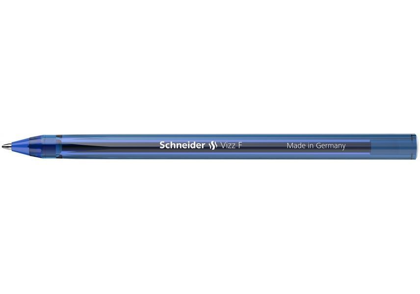 Ручка масляна SCHNEIDER VIZZ F 0,5 мм, пише синім S102103 фото