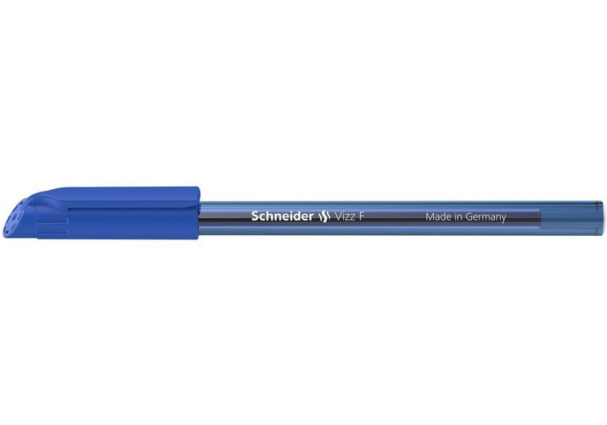Ручка масляна SCHNEIDER VIZZ F 0,5 мм, пише синім S102103 фото