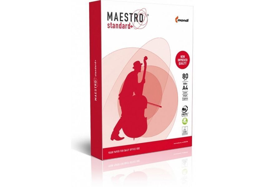 Папір MAESTRO Standard + А4 80г/м2, 500арк., клас В ппп фото