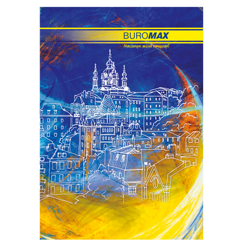 Книга канцелярська CLASSIC, А4, 96 арк., лінія, офсет, тверда ламінована обкладинка, синя BM.2401 фото