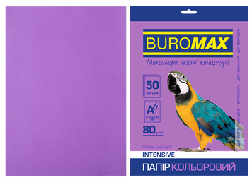 Папір кольоровий INTENSIVE, фіолет., 50 арк., А4, 80 г/м&sup2; BM.2721350-07 фото