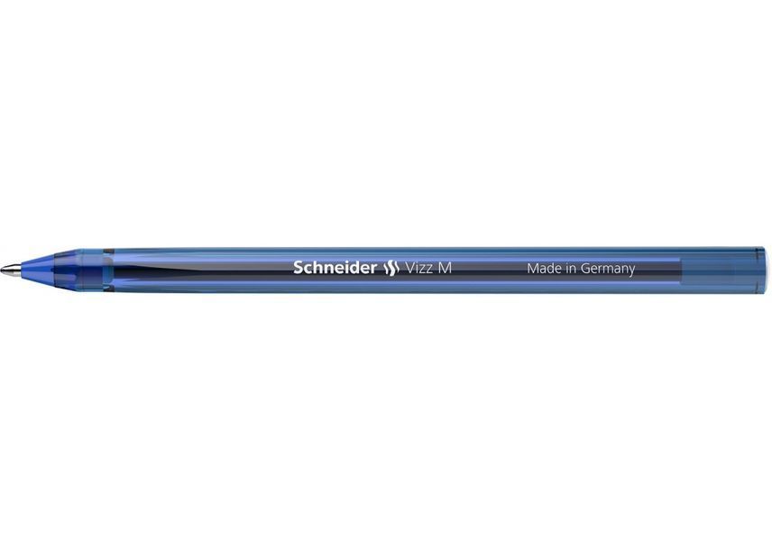 Ручка масляна SCHNEIDER VIZZ M 0,7 мм, пише синім S102203 фото