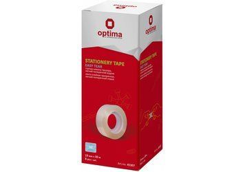 Стрічка клеюча 19мм х 30м канцелярська прозора Easy tear O45307 фото