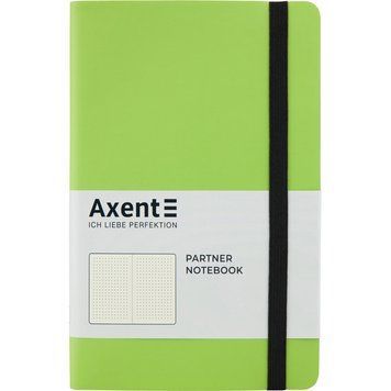 Книга записна Axent Partner Soft 8312-09-A, A5-, 125x195 мм, 96 аркушів, крапка, гнучка обкладинка, салатова 8312-09-A фото