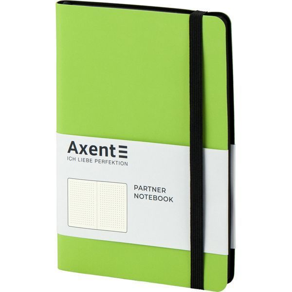 Книга записна Axent Partner Soft 8312-09-A, A5-, 125x195 мм, 96 аркушів, крапка, гнучка обкладинка, салатова 8312-09-A фото