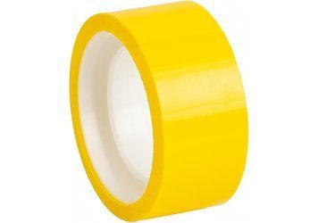 Стрічка клейка канцелярська декоративна 18 мм x 10 м Optima, жовта O45368 фото