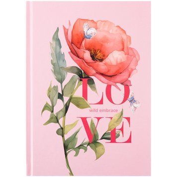 Книга записна Axent Love 8459-6-A, А5, 96 аркушів, клітинка, тверда обкладинка 8459-6-A фото