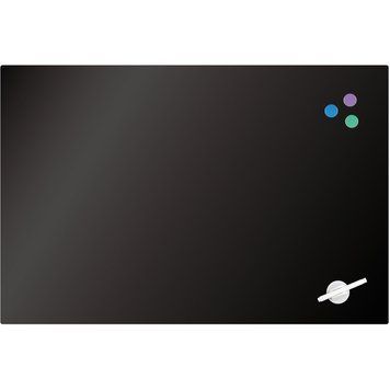 Дошка скляна магнітно-маркерна Axent 9615-01-А, 60х90 см, чорна 9615-01-А фото
