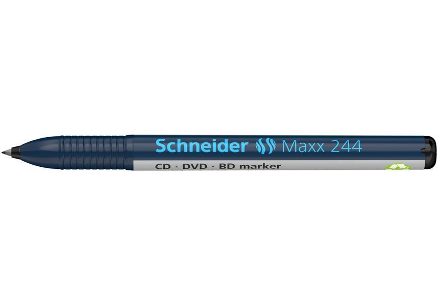 Маркер перманентний (спиртовий) для CD, DVD SCHNEIDER MAXX 244 0,7 мм, чорний S124401 фото