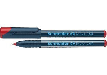 Маркер перманентний (спиртовий) для CD, DVD SCHNEIDER MAXX 244 0,7 мм, червоний S124402 фото
