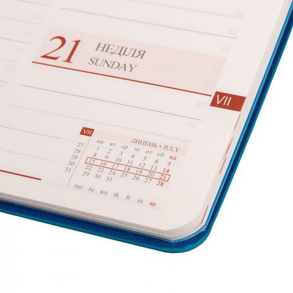 Щотижневик 10х15см Leo Planner датований 2024 Tiffany жовто блакитний 128 стор 252465 фото