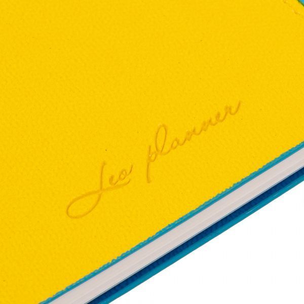 Щотижневик 10х15см Leo Planner датований 2024 Tiffany жовто блакитний 128 стор 252465 фото