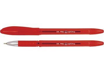 Ручка масляна Optima OIL PRO червона O15616-03 фото