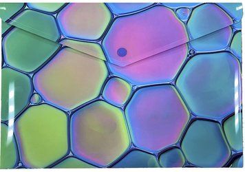 Папка-конверт А4 на кнопці з друком Pastel Bubble, 180 мкм, непрозора, фактура "глянець" O35248 фото