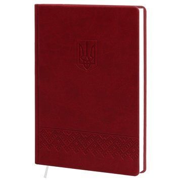 Щоденник недатований А5 в клітинку Vivella бордовий 231-P-0621-Герб фото