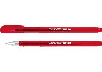 Ручка гелева ECONOMIX TURBO 0,5 мм, пише червоним E11911-03 фото