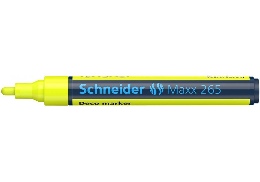 Маркер крейдовий SCHNEIDER MAXX 265 2-3 мм, жовтий S126505 фото