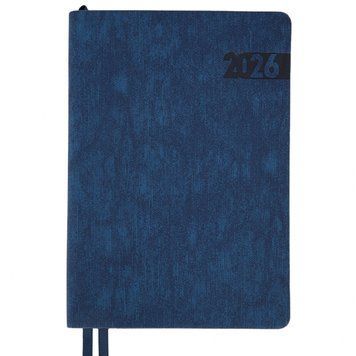 Щоденник А5 Leo Planner датований 2026 "Boss", м'який, синій, 368 сторінок 252633 фото