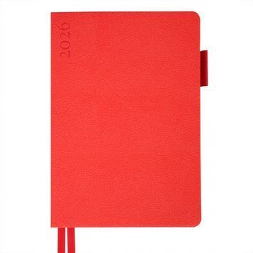 Щоденник А5 Leo Planner датований 2026 "Binario", м'який, червоний, 368 сторінок 252642 фото
