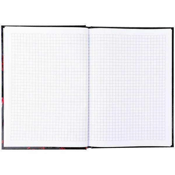 Книга записна Axent Red fleur 8459-3-A, А5, 96 аркушів, клітинка, тверда обкладинка 8459-3-A фото
