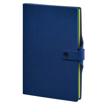Записна книжка А5 в лінію Twill на кнопці синя 451/1-FB-2250_1 фото