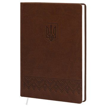 Щоденник недатований А5 в клітинку Vivella коричневий 231-P-0622-Герб фото