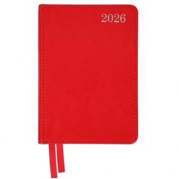 Щоденник А6 Leo Planner датований 2026 "City", твердий, червоний, 352 сторінки 252675 фото
