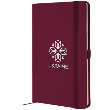 Книга записна Axent Partner Вишиванка 8201-46-7-A, 125x195 мм, 96 аркушів, клітинка, винна 8201-46-7-A фото