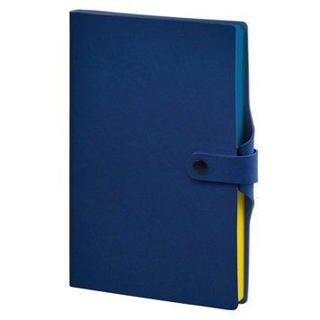 Записна книжка А5 в лінію Twill на кнопці синя 451/1-FB-2250_2 фото