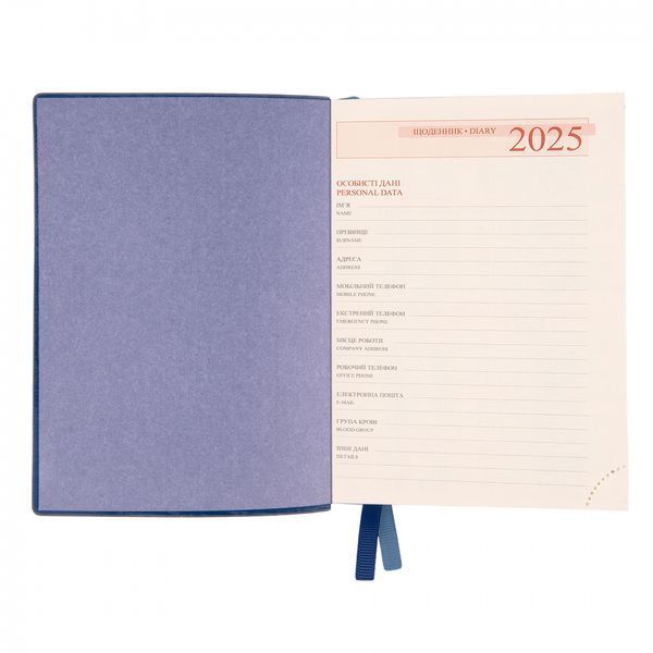 Щоденник А6 Leo Planner датований 2025 Apiro синій 352 стор 252599 фото
