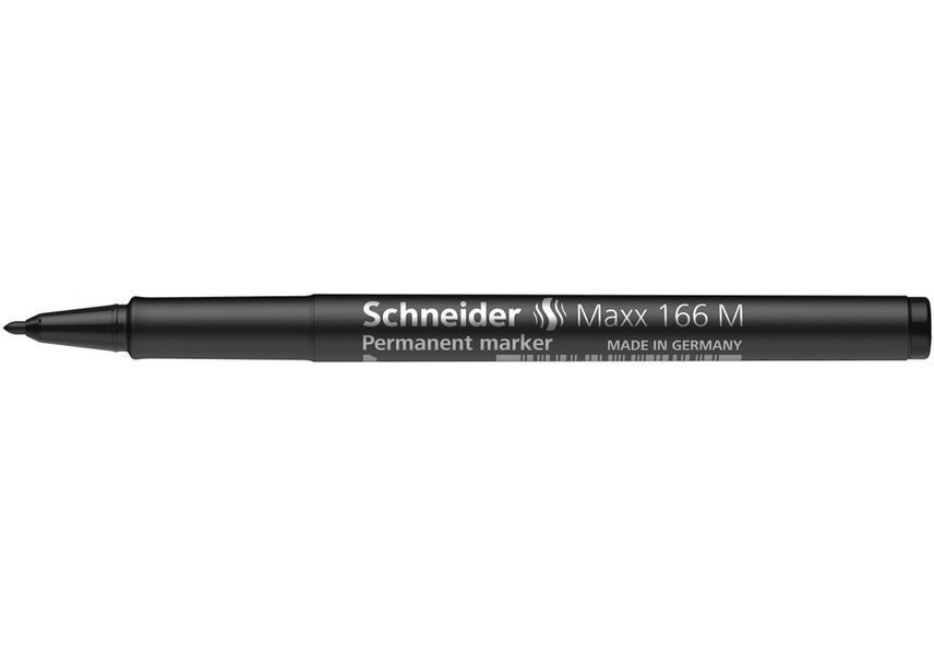 Маркер перманентний (спиртовий) SCHNEIDER MAXX 166 1,0 мм, чорний S116601 фото