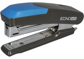 Зшивач №10 Economix, до 12 арк., пласт. корпус, гумова вставка E40280 фото