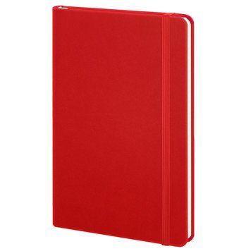 Записна книжка А5 в лінію Twill на гумці червоний 451/1-PE-2220 фото