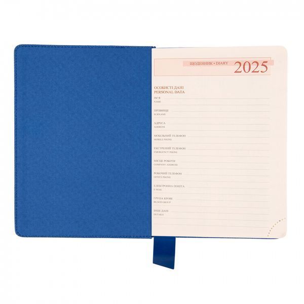Щоденник А5 Leo Planner датований 2025 Identico синій 368 стор 252532 фото