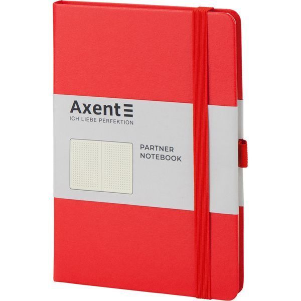 Книга записна Axent Partner 8306-05-A, A5-, 125x195 мм, 96 аркушів, крапка, тверда обкладинка, червона 8306-05-A фото